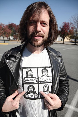 Justin S Davis on the Human Calendar tee shirt